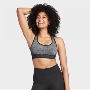 Sports Bra Medium Support All in Motion Dark Heather Grey